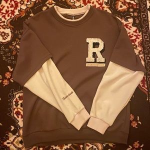 Letterman R Oversized Crewneck Sweater